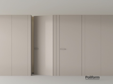 现代隐形门 单开门 极简门 卧室暗门su模型