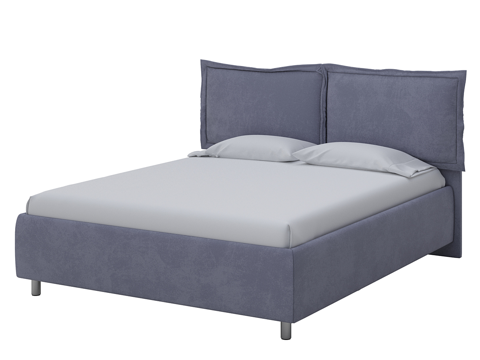  现代简约双人床 双人床 简约床 卧室床 抱枕3d模型 