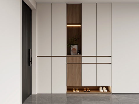 现代入户玄关鞋柜 玄关装饰柜su模型