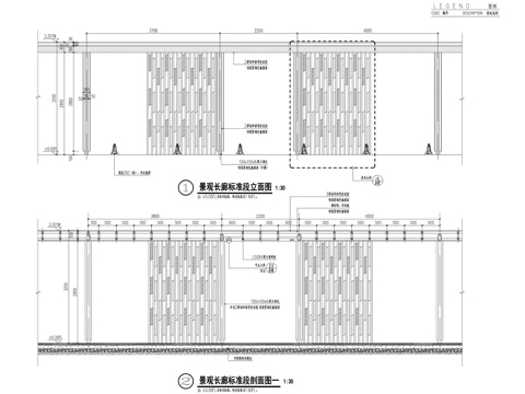 新中式风雨连廊景观廊架CAD施工图cad施工图