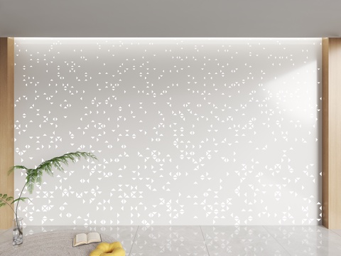 渐变孔板背景墙 随机冲孔板 穿孔护墙板 冲孔板 镂空板 冲孔su模型