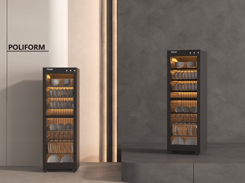 现代消毒柜 碗筷柜 消毒柜su模型