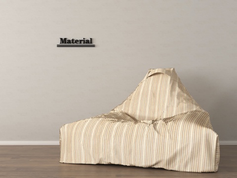 现代懒人沙发 布艺沙发su模型