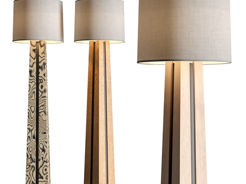 包豪斯落地灯 灯罩落地灯 中古落地灯su模型