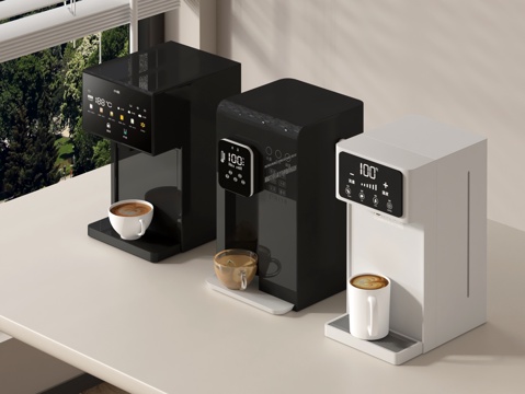 饮水机 直饮机 净水器 咖啡机su模型