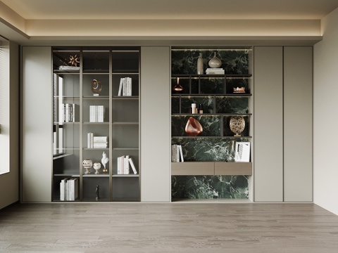 现代书柜su模型