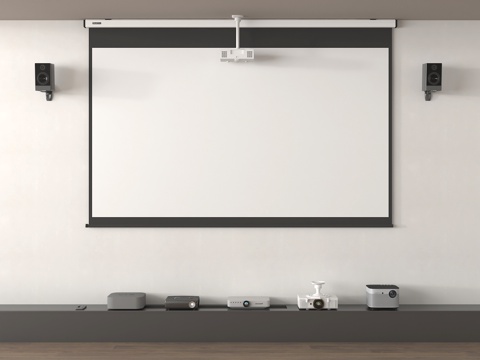 投影幕布 数码器材 投影仪 投影设备su模型