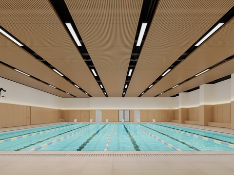 现代游泳馆3d模型