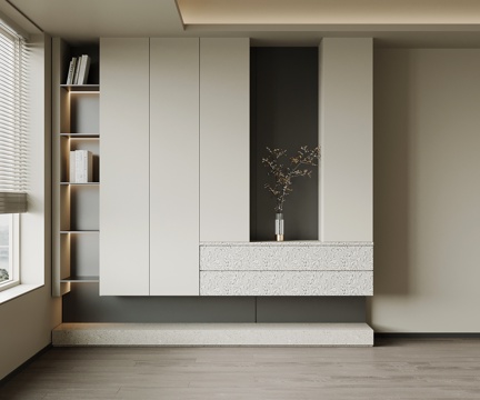 现代鞋柜 入户玄关柜su模型