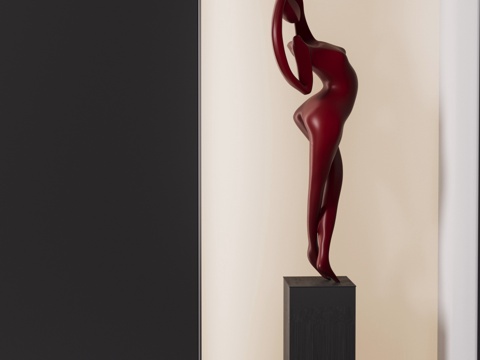 现代雕塑 摆件 景观雕塑 装置su模型