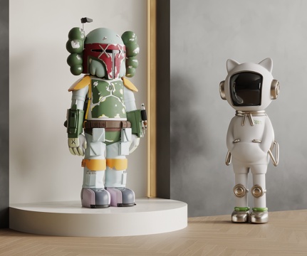 现代雕塑 潮玩 摆件su模型