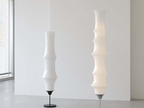 现代奶油落地灯su模型