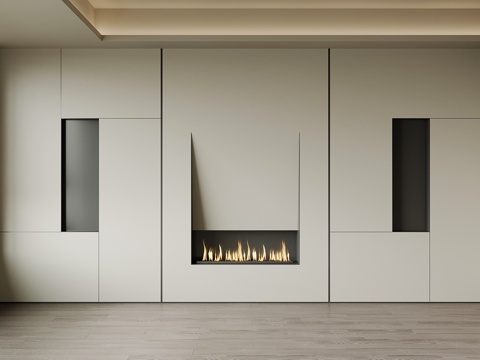 现代背景墙su模型