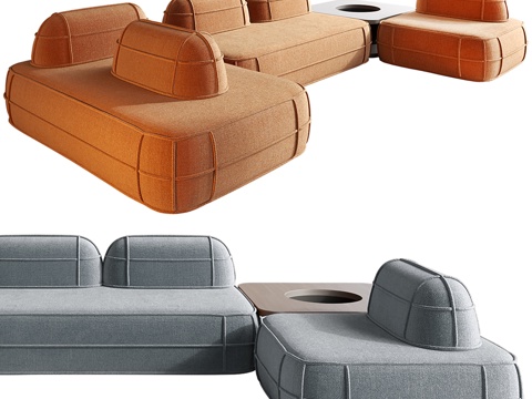 模块沙发 组合沙发su模型