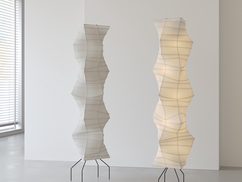 新中式灯笼落地灯su模型