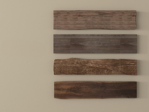 新中式旧木板  老木板 旧木头su模型