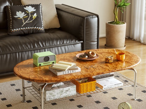  茶几 金属茶几 摆件3d模型 