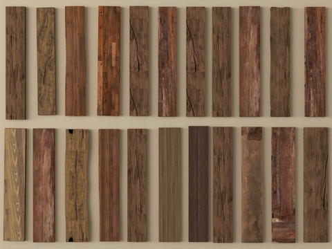 现代旧木头  老木板 木材su模型