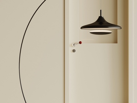 现代落地灯 金属落地灯su模型