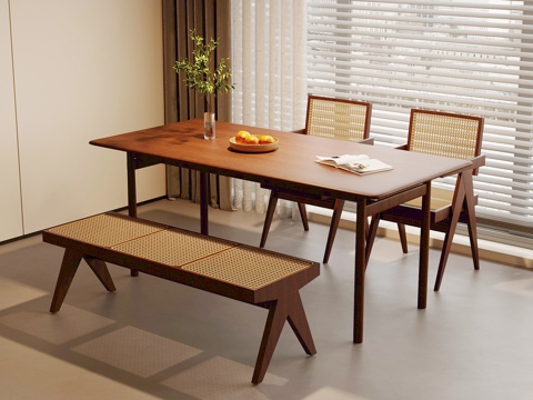 中古餐桌椅su模型