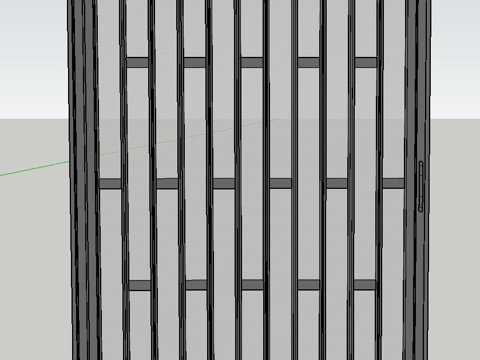 PVC铝合金极简折叠门模型su模型