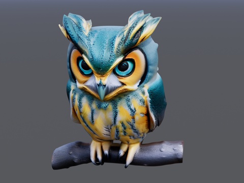 猫头鹰动物su模型