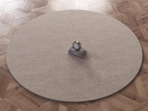 现代地毯 侘寂风地毯 奶油风地毯 中古风地毯 圆地毯su模型