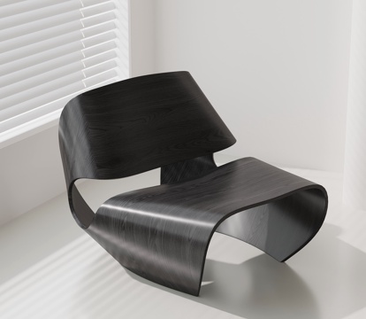 现代意式休闲椅 法式复古休闲椅su模型