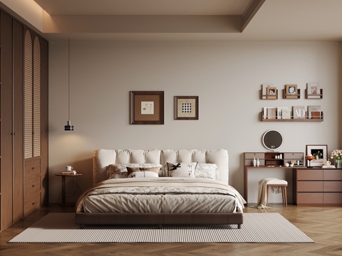 中古风卧室su模型