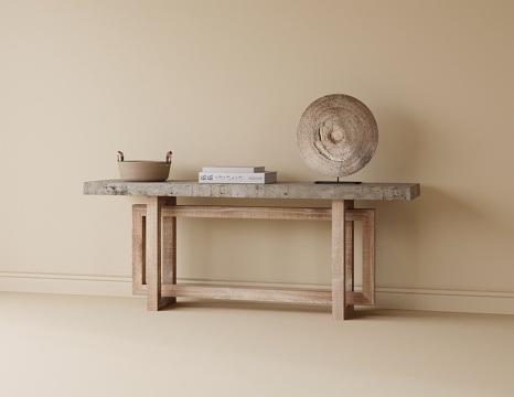 现代端景台 玄关台su模型