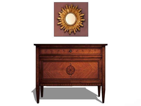 实木装饰柜 装饰柜 实木柜 斗柜 餐边柜su模型