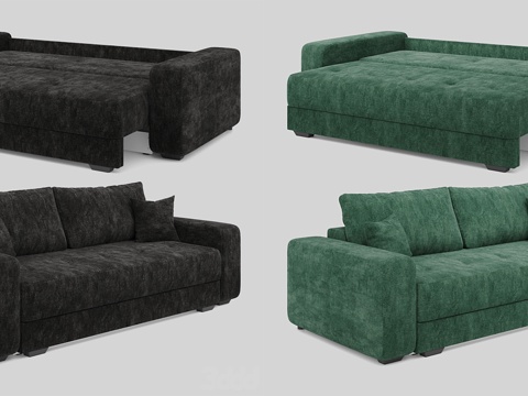  双人沙发 沙发床3d模型 