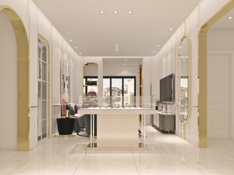  现代服装店3d模型 