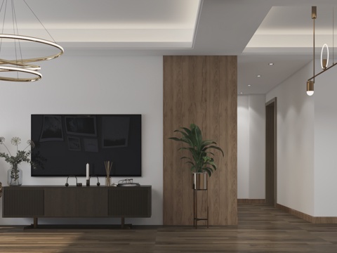  现代客餐厅3d模型 