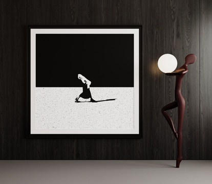  现代意式挂画 字画 客厅挂画 茶室挂画 书房挂画 玄关挂画3d模型 