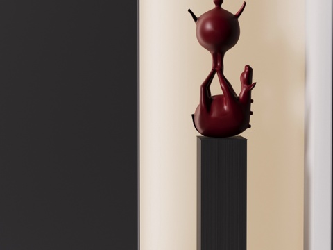 现代雕塑 摆件 景观雕塑 装置su模型