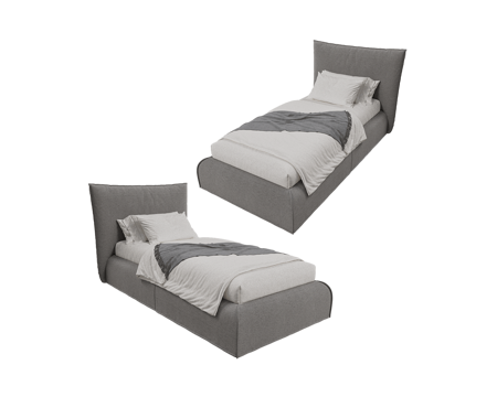  Beds one 单人床3d模型 