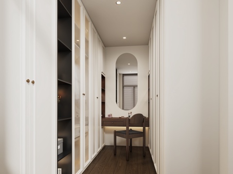  法式衣帽间 法式衣柜 法式梳妆台 现代衣帽间 欧式衣帽间3d模型 