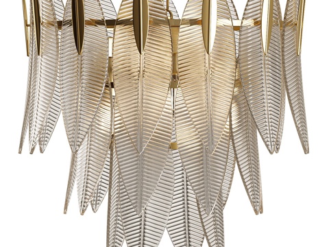  现代轻奢玻璃装饰吊灯3d模型 