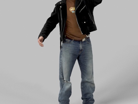 现代人物 三维人物 站姿男人su模型