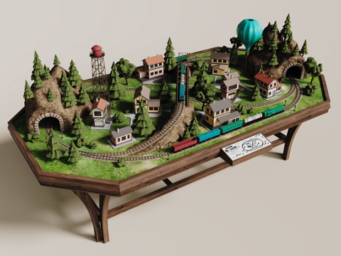 现代沙盘 儿童乐园沙盘su模型