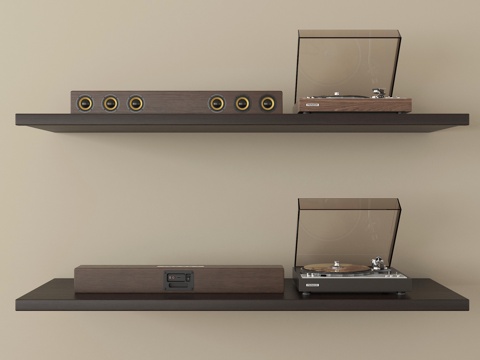 中古风音响  唱片机su模型