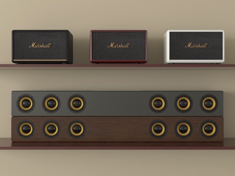 中古风音响su模型