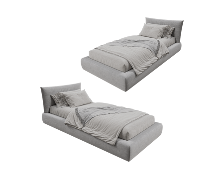  Beds one 单人床3d模型 