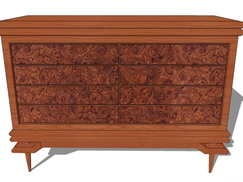 边柜 斗柜 实木装饰柜 装饰柜su模型