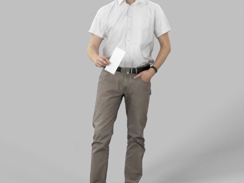 现代人物 三维人物 站姿男人su模型