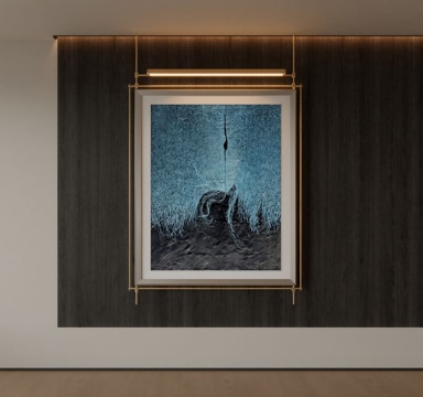 现代轻奢艺术挂画su模型