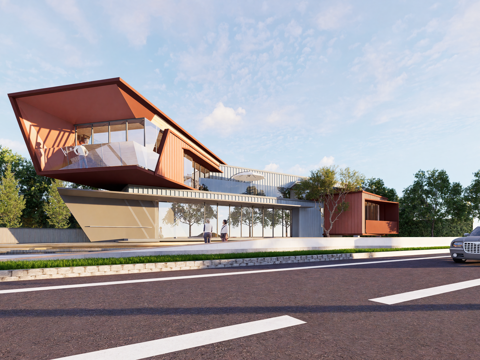 现代售楼处su模型