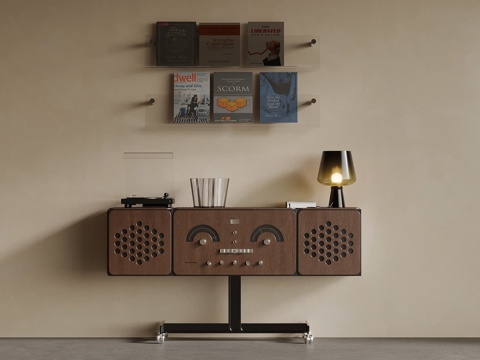 中古风边柜 玄关柜su模型