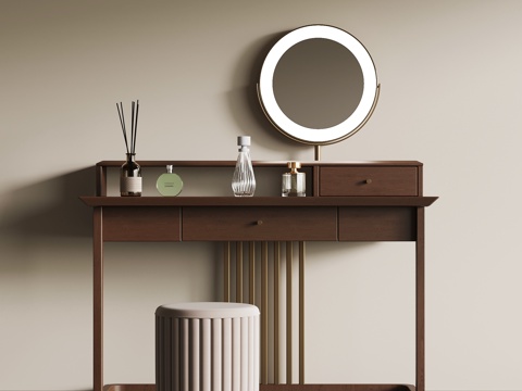 新中式梳妆台su模型